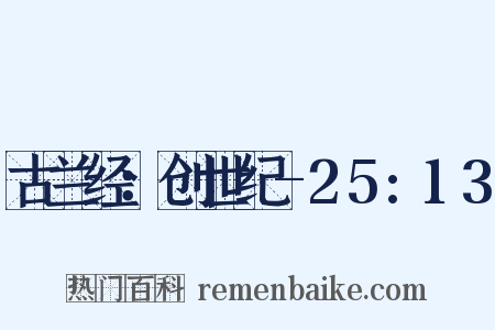 古兰经：创世纪-25:13是什么意思的图片